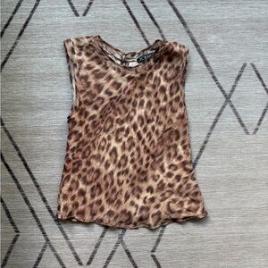 J. Crew Brown Leopard Print Top